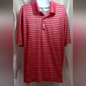 Greg Norman Polo Play Dry Striped Golf, Tennis, Pickleball Athletic Wear Apparel